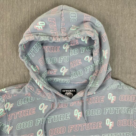 Zumies ODD FUTURE All Over Print Dusty Blue Hoodie Women’s Size Medium - Picture 3 of 10
